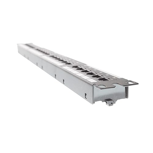 Panduit DP24688TGY Category-6 24-Port Flat Punchdown Patch Panel 1 RU Black