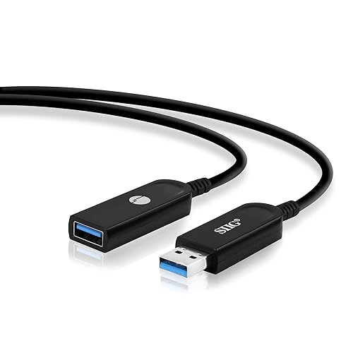 SIIG 164ft USB 3.0 Extend Cable, USB Type-A Male to Female, AOC Active Optical Cable, 5Gbps Supports UASP, Not Backwards Compatible with USB 2.0 and USB 1.1 Devices (CB-US0V11-S1)