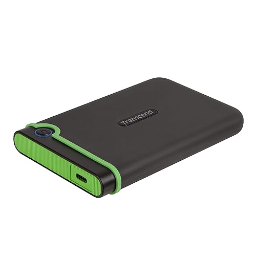 Transcend StoreJet 25M3C 2.5 External Hard Drive 2TB (Dark Grey) (TS2TSJ25M3C) 2TB Type C to Type C Green