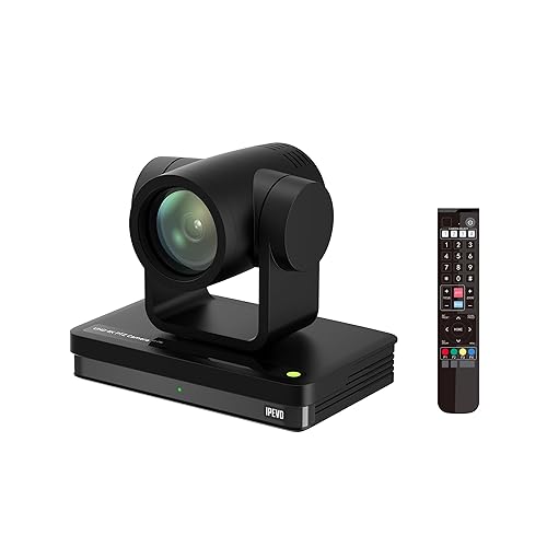 IPEVO VC-Z4K UHD 4K PTZ Camera: 1/2.8 HD CMOS, 12X Optical Zoom, AI AutoTracking, HDMI/USB-C, LAN, PoE. Ideal for Education, Video Conferencing, Church, Live Streaming on YouTube, OBS, Zoom - Black