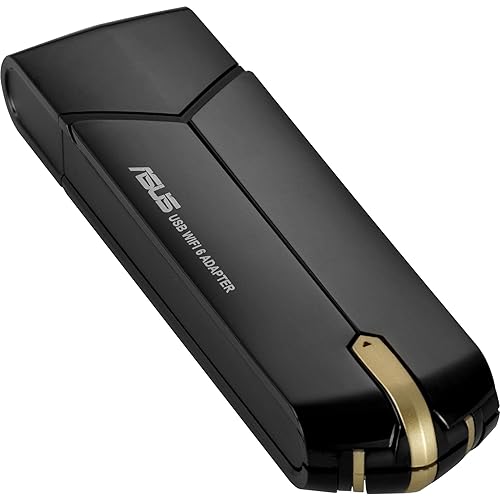 ASUS WiFi 6 AX1800 USB WiFi Adapter (USB-AX56) - Dual Band WiFi 6 Client, 2x2 Support, Gaming & Streaming, Plug-and-Play, WPA3 Network Security, MU-MIMO, Beamforming