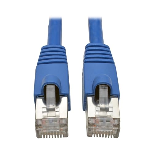 Tripp Lite N262-020-BL Cat6a Snagless Shielded STP Patch Cable 10G-Certified, PoE, Blue M/M 20' 20' Blue 20ft. 20 ft.