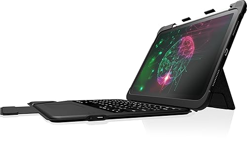 STM Goods Dux Bluetooth Keyboard Trackpad for iPad 10th Generation, Bluetooth Connected Keyboard - Rugged, Rubberized Drop Protection, Trackpad, Apple Pencil 1 or Logitech Crayon Storage - Black