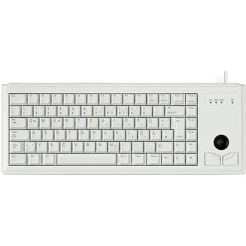 CHERRY G84 UltraSlim Keyboard w/Trackball (International), Light Gray - 83 Key G84-4420LPBEU-0