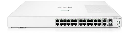 HPE Networking Instant On Switch Series 1960 24-Port Gb Smart-Managed Layer 2+ Ethernet Switch | 24x 1G | 2X 10GBase-T, 2X SFP+ | Stackable | US Cord (JL806A#ABA)