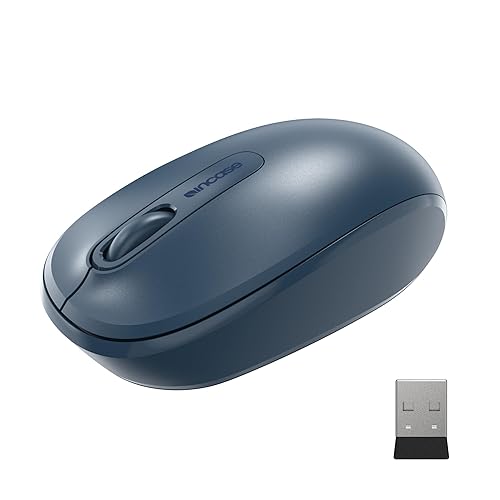 Incase Wireless Mobile Mouse 1850 – Designed by Microsoft – Compact, Comfortable, Right/Left Hand Use, 6-Month Battery Life, Nano Transceiver, Works with Mac/Windows 8/10/11 (Wool Blue)