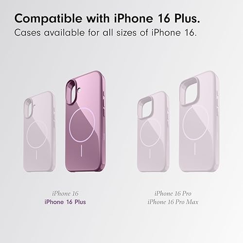 Beats iPhone 16 Plus Case with MagSafe and Camera Control, Scratch-Resistant Protective Cover, Slim Fit, Microfiber Lining - Sunset Purple
