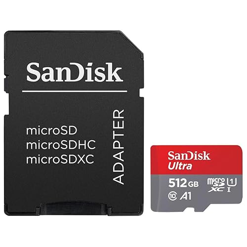 SanDisk Ultra 512GB UHS-I microSDXC Memory Card with SD Adapter