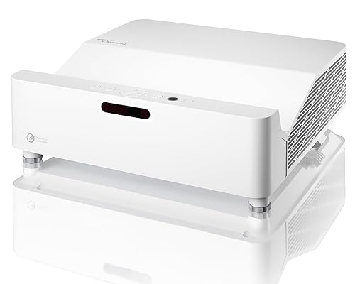 Optoma GT3500HDR Projector with Enhanced Gaming Mode 8ms Input Lag - Ultra Short Throw, 1080p Full HD, 4K HDR Input, 3800 Lumens Brightness, DuraCore Laser, Built-in Speaker, IP6X Dust Resistant Laser, Contrast: 500,000:1