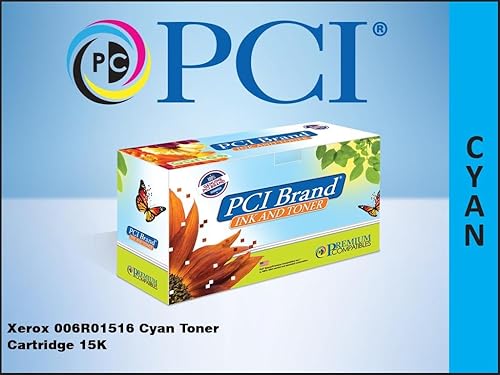 PCI Brand Compatible Toner Cartridge Replacement for Xerox 006R01516 Cyan Toner Cartridge 15K Yield