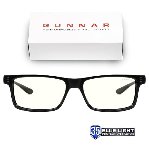 Gunnar - Premium Gaming and Computer Glasses - Blocks 35-98% Blue Light - Vertex Clear Clear Lens