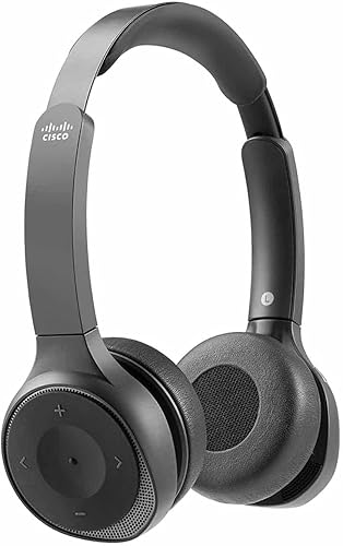 Cisco Headset 730 - Stereo - USB Type A, Mini-phone - Wired/Wireless - Bluetooth - 213.3 ft - 32 Ohm - 20 Hz - 20 kHz - Over-the-head - Binaural - Circumaural - Noise Cancelling, Uni-directional, Nois