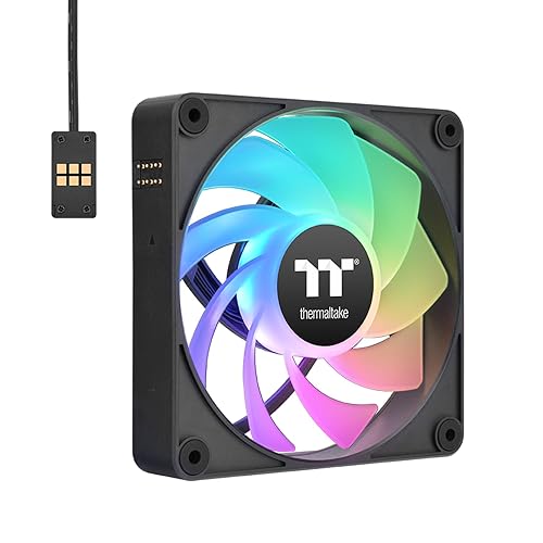Thermaltake CT120 EX ARGB Reverse PC Cooling Fan (3-Fan Pack), Magnetic Connection, 5V Motherboard Sync, 16.8 Million Colors 9 Addressable LEDs, 120 mm Case/Radiator Fan, CL-F192-PL12SW-A