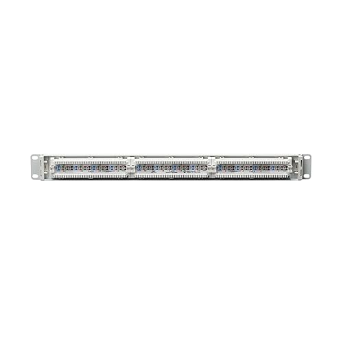 Tripp Lite Series 24-Port Patch Panel 1U Rack Mount, Cat6 RJ45 Ethernet, 4PPoE / 4 PoE++ Compliant, 110/Krone, 568A/B Termination, TAA Compliant, White, Lifetime Manufacturer's Warranty (N252-P24-WH)