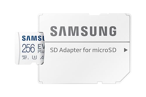 SAMSUNG EVO Plus w/SD Adaptor 256GB Micro SDXC, Up-to 130MB/s, Expanded Storage for Gaming Devices, Android Tablets and Smart Phones, Memory Card, MB-MC256KA/CA (Canada Version)
