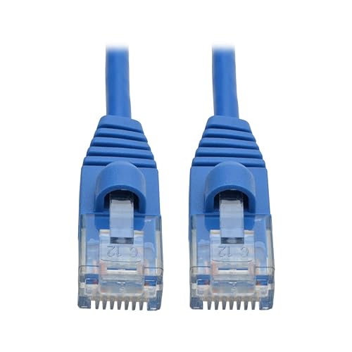 Tripp Lite Cat6a 10G Ethernet Cable, Snagless Molded Slim UTP Network Patch Cable (RJ45 M/M), Blue, 3 Feet / 0.9 Meters, Manufacturer's Warranty (N261-S03-BL) Blue 3 Feet UTP / Slim