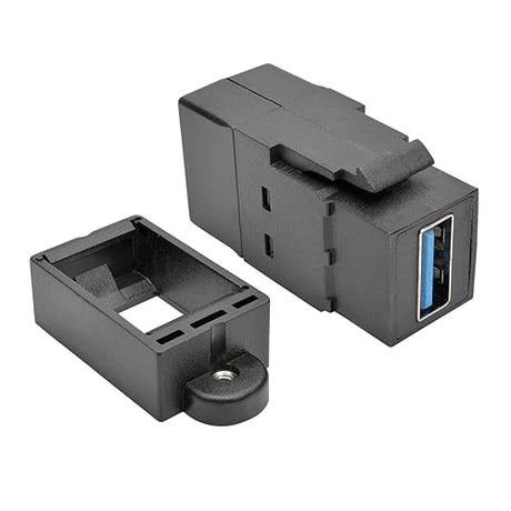 Tripp Lite USB 3.0 Keystone Panel Mount Coupler F/F All In One Black