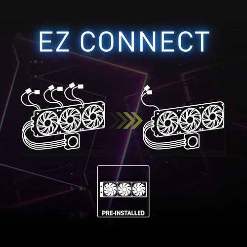 MSI MAG CORELIQUID I360 - AIO ARGB CPU Liquid Cooler - 400mm Radiator - LGA 1700 Ready - Triple 120mm ARGB PWM Fans, Black