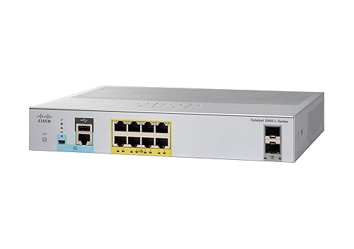 Cisco WS-C2960L-8PS-LL Catalyst Port GigE PoE 2 x 1G SFP