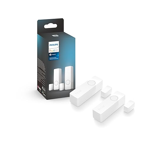Philips Hue Secure Smart Contact Sensor, White - 2 Pack - Made for Indoor Doors and Windows - Requires Hue Bridge - Works with The Hue App White Pack of 2