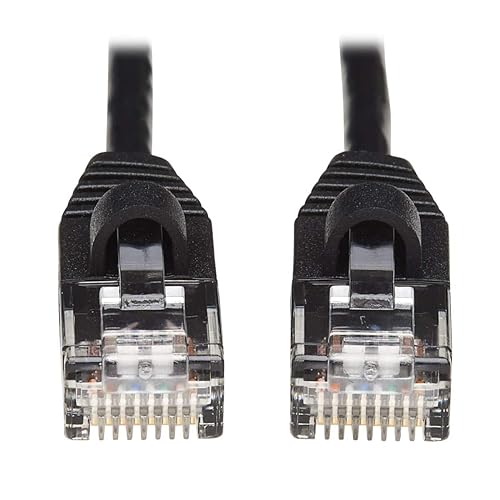Tripp Lite Cat6a 10G Ethernet Cable, Snagless Molded Slim UTP Network Patch Cable (RJ45 M/M), Black, 20 ft. (N261-S20-BK) Black 20-ft.