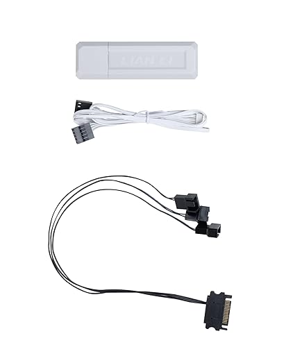 Lian Li UNI Fan SL Wireless & Strimer Wireless Controller with PWM SATA Cable - White(RF-T-W) RF-T-W.01(White)