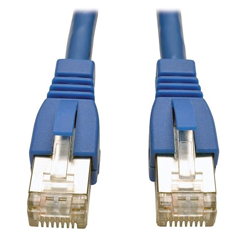 Tripp Lite Cat6a 10G Ethernet Cable, Snagless Molded STP Network Patch Cable (RJ45 M/M), Blue, 10 Feet / 3 Meters, Manufacturer's Warranty (N262-010-BL) Blue 10 Feet STP