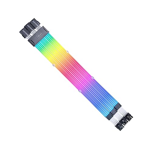 Lian Li Strimer Addressable RGB Power Cable with 2.4GHz Signal, Light Guides, Wireless Driver Not Included; Driver Required (PW12-1W)