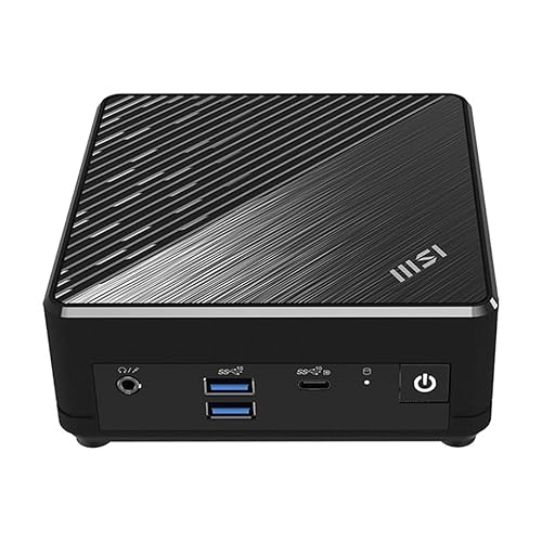 MSI Cubi N ADL Barebone Mini PC: Intel Pentium N200, Intel UHD, WiFi, Dual Display, Type C: Black ADL S-054BUS