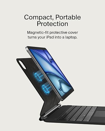 Belkin Pro Keyboard Case w/Magnetic Stand, Backlit Bluetooth Keyboard, Multi-Gesture Controls, Magnetic Apple Pencil Storage Compatibility, & Multimedia Keys for iPad Air 10.9 & iPad Pro 11 - Black