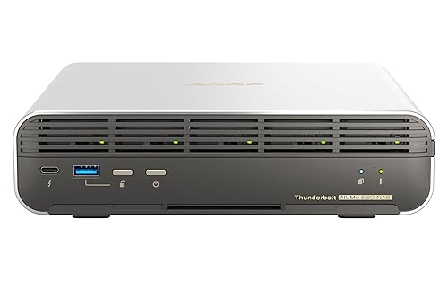 QNAP TBS-h574TX-i5-16G-US 5 Bay High-Performance E1.S All-Flash NASbook with Intel® Core™ Processor, Thunderbolt 4 and 10GbE (5G/2.5G/1G/100M/10M) Network Connectivity (Diskless)