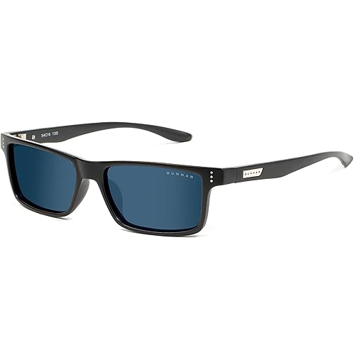Gaming Glasses | Blue Light Blocking Glasses | Vertex/Onyx by Gunnar | Patented 90% Blue Light & Sun Protection (100% UVA/UVB), 100% UV Light, Anti-Reflective to Protect & Reduce Eye Strain & Dryness