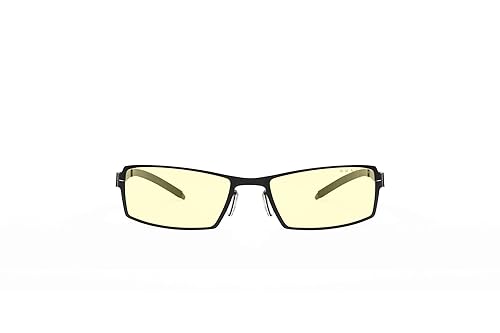 GUNNAR Optiks G0005-C001 SheaDog Full Rim Ergonomic Computer Glasses with Amber Lens Tint, Onyx Frame Finish