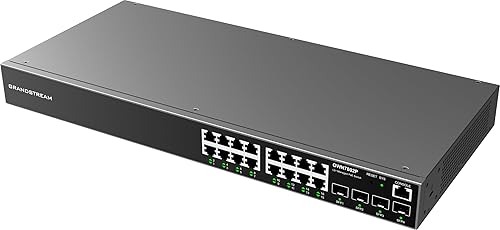 Grandstream GWN7802P | 16-Port Gigabit Ethernet Layer 2+ Managed PoE Switch 16 Port | 240W PoE Managed L2+
