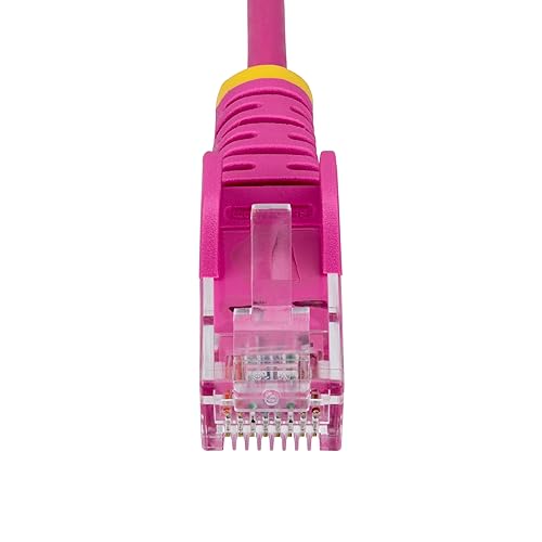 StarTech.com 3ft Pink Slim CAT6 Ethernet Cable, Snagless RJ45, LSZH, 28AWG Pure Bare Copper, Slim Network Patch Cable/Cord
