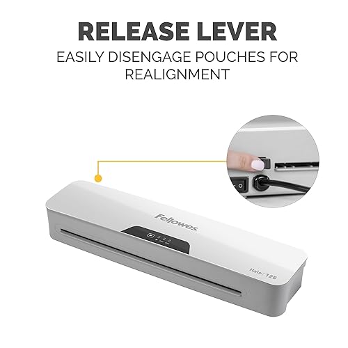 Fellowes 5753101 Halo 125 Laminator with Pouch Starter Kit