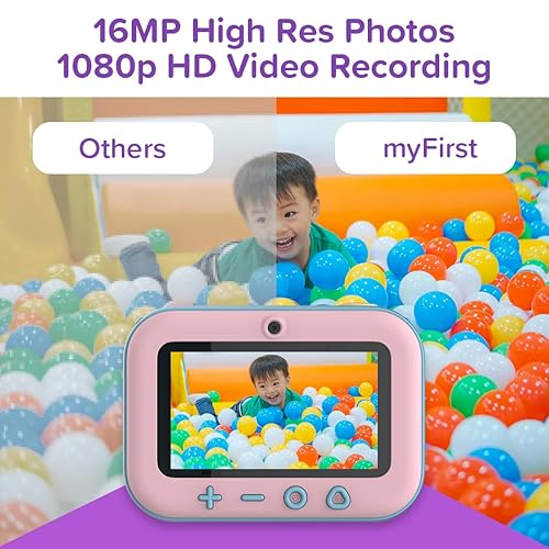 Kids Camera Instant Print myFirst Insta 20 Dual Lens Selfie Digital Camera for Kids with No Ink with Thermal Paper Printing Included (Cotton Candy Mix)