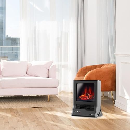 Lasko CA20100 Ultra Ceramic Fireplace Heater, Black