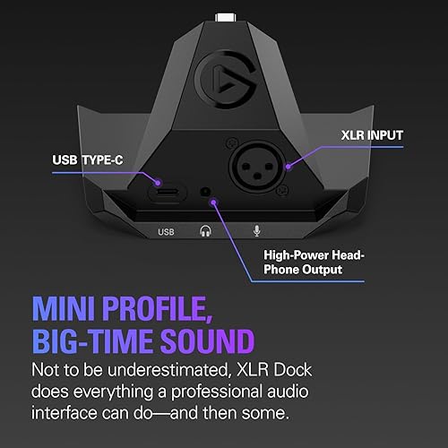 Elgato XLR Dock – for Stream Deck +, XLR-to-USB Mic Interface, Customizable Audio Mixer, 75 dB Gain/Phantom Power/Clipguard – Mac/PC, Stream Deck Not Included
