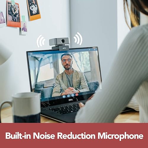 MP Mobile Pixels AI Camera, FHD 1080p Video Webcam, Noise Reduction Microphone,Auto Tracking and Auto Focusing, Widescreen HD Video Calling, for Skype, FaceTime,Hangouts,PC,MacBook,Laptop,Tablet
