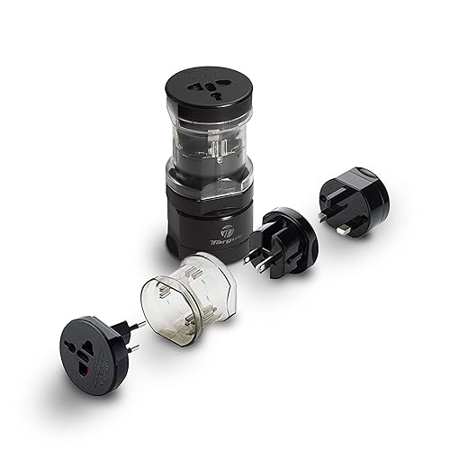 Targus Universal Travel Adapter, International Plug Adapter, Travel Worldwide Power Adapters for Europe, UK, Asia, Africa, LAC, MENA, & USA, Travel Plug Adapter and Voltage Converter (APK01US1)