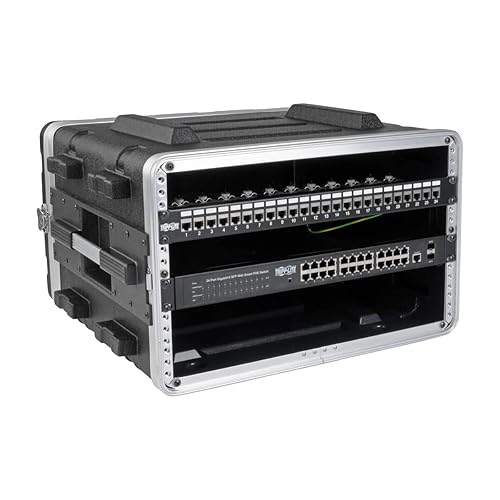 TRIPP LITE 6U ABS Server Rack Equipment Case, Flight Case Shipping Transportation, Black (SRCASE6U)