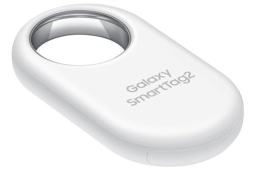 Samsung Galaxy SmartTag2 (1 Pack CAD Warranty) - IP67 Water Resistant Bluetooth Tracker, Long Lasting Battery, NFC tag, Phone, Item, pet, Luggage Finder SmartTag2 (1 Pack) White