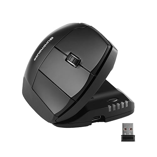 Contour Design Unimouse Eco Wireless Bluetooth Ergonomic Mouse - Vertical Gaming Computer Mouse for Laptop and Desktop - Fully Adjustable Ergonomic Wireless Mouse - Mac & PC Compatible - (Right-Hand)