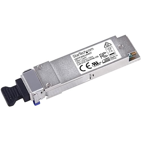 StarTech.com Cisco QSFP-40G-LR4 Compatible QSFP+ Module - 40GBASE-LR4-40GbE Single Mode Fiber SMF Optic Transceiver - 40GbE LC 10km - 1270nm-1330nm - DDM Cisco Firepower, ASR1000 (QSFP40GLR4ST) QSFP-40G-LR4 Single