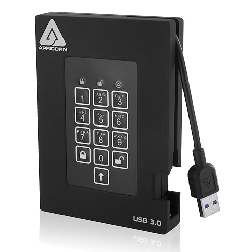 Apricorn A25-3PL256-S8000F Aegis Fortress FIPS 140-2 Validated 8TB USB 3.0 SSD