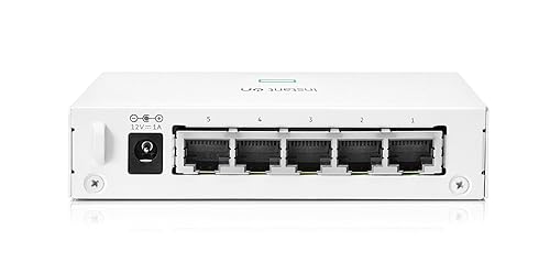 HPE Networking Instant On Switch Series 1430 5-Port Gb Unmanaged Layer 2 Ethernet Switch | 5X 1G | Fan-Less | US Cord (R8R44A#ABA) 5G