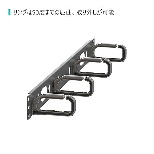 Panduit CMPHF1 Horizontal Cable Management D-Ring, Black