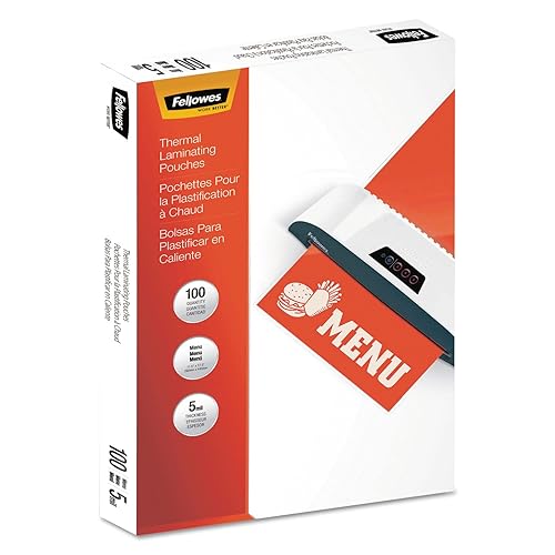 Fellowes 5746001 Thermal Laminating Pouches 5mil - 100 Pack
