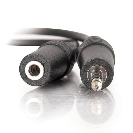 C2G 40409 3.5mm M/F Stereo Audio Extension Cable, Black (25 feet, 7.62 Meters)
